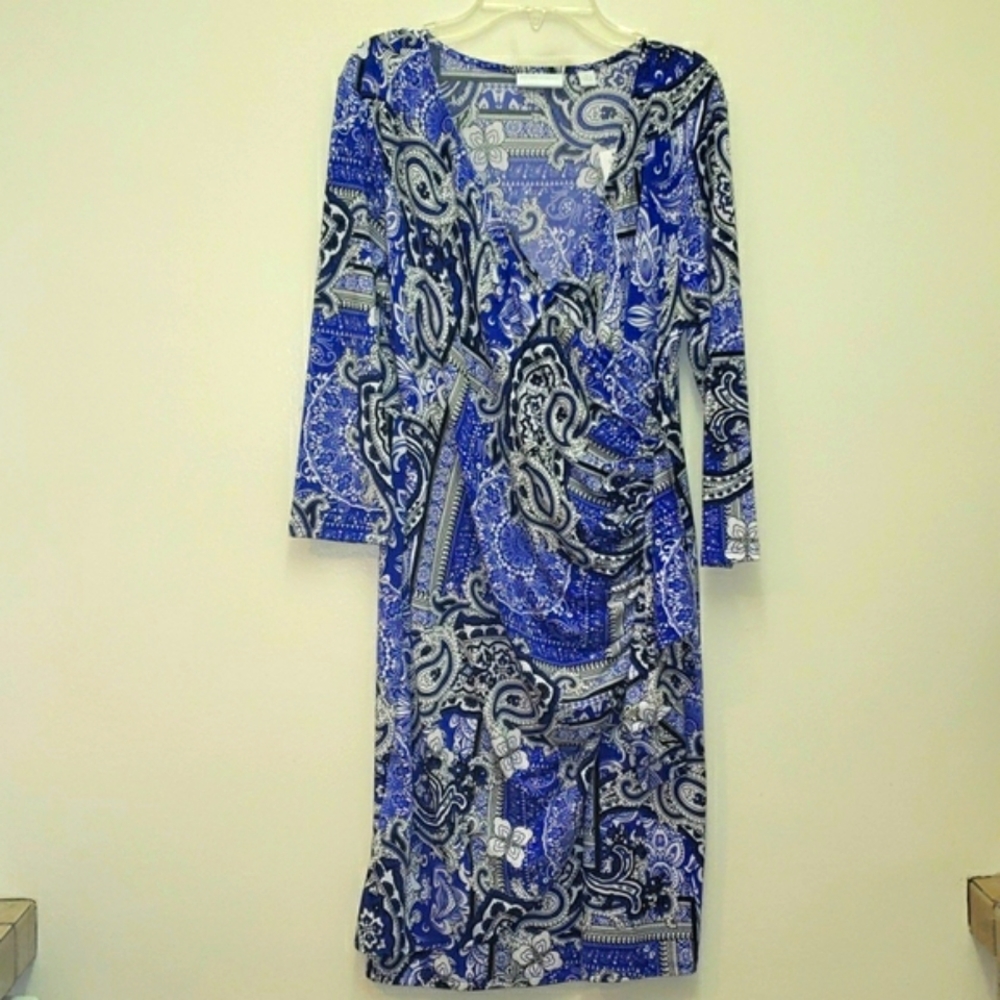 Purple/white/black NY&C dress. Size M. Nwt